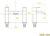 Deux poignées cascade salle de bain baignoire douche mitigeur noir mat bain douche robinets