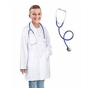 Disfraz de Médico para Niños, Bata de Laboratorio Larga Blanca de <span class=keywords><strong>Cirujano</strong></span> para Niños - Product Image 5