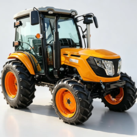 Tractor Agrícola de Alta Potencia con Tracción en las Cuatro Ruedas y Cargador Frontal para Trabajos Agrícolas