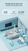 Ventilateur tour intelligent QG186 PRO 39 pouces sans pales, sur pied, en plastique, pour usage domestique, refroidisseur d'air électrique avec emballage en boîte couleur