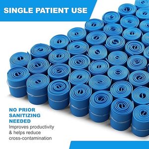 Tourniquet Elastis Sekali Pakai Kelas Medis, Lepas Cepat, Bebas Lateks, Bersertifikat ISO, 2x45cm, Biru - Product Image 3