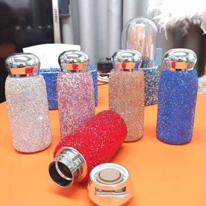 Women's Stainless Steel Insulated 40 oz Luxury Travel Mug with Glittering Diamond Rhinestones Chain Push-Pull Lid for Presents - Product Image 1
