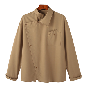 Nueva Colección de Otoño, Camisa Elegante de Manga Larga con Botones para Hombre, Cuello Irregular, Casual, Antiarrugas, Transpirable, Fibra de Poliéster, Primavera - Product Image 1