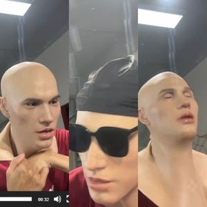 Máscara de Silicona para Hombre, Uso en Cine y Televisión, Alta Elasticidad, Suave, Reutilizable, Hecha a Mano, Máscara de Hombre Joven, Accesorio de Cosplay para <span class=keywords><strong>Adolescentes</strong></span> - Product Image 2