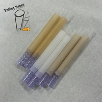 Papier à cigarettes en spirale non blanchi personnalisé, facile à remplir, en verre classique, à embout droit