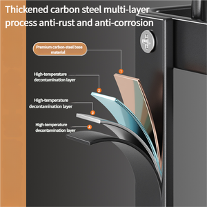 Organizzatore di stoviglie staccabili in acciaio al carbonio piatto di stendino ciotola scaffali di stoccaggio tubo di scarico lavello da cucina forniture per utensili alimentari - Product Image 6