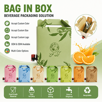 Sacs intérieurs Bag-in-Box 3L 5L 10L recyclables, écologiques, de qualité alimentaire, en NY/PE+PE, avec valve, imprimés en héliogravure pour l'emballage du café et du thé