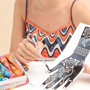 Cône de Henné Rouge Naturel pour <span class=keywords><strong>Tatouage</strong></span> Végétal Longue Durée Fournitures de <span class=keywords><strong>Tatouage</strong></span> Commerce Transfrontalier Moyen-Orient Inde - Product Image 5