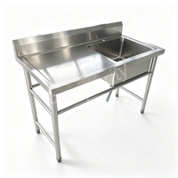 Évier de cuisine moderne multifonctionnel en acier inoxydable pour hôtels, fermes, marchés alimentaires, écoles, appartements – Vente directe usine