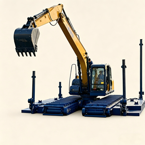 Gebrauchter Amphibienbagger mit Schwimmfahrgestell, Geeignet für Flutflächen- und Wasserstraßenprojekte - Product Image 2