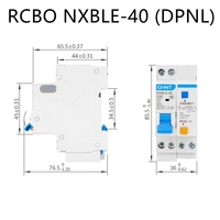 CHINT NXB-40 NXBLE-40 DPN DPNL 1P+N Remplace DZ267-32 4600A 50/60Hz Protection contre les fuites sur rail DIN Disjoncteur miniature Courbe BCD C