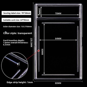 Boîte <span class=keywords><strong>de</strong></span> rangement transparente pour cartes <span class=keywords><strong>de</strong></span> collection 35PT Scoring pour Grading Card Brick BaoCui GongBo Star Card <span class=keywords><strong>Yu</strong></span>-<span class=keywords><strong>Gi</strong></span>-<span class=keywords><strong>Oh</strong></span> PTCG Pokémon - Product Image 1