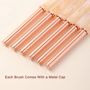 Custom Logo 6 9 12 15 18mm Nail Art Brush <b>Set</b> with Holder Integrated Rest Acrylic <b>Paint</b> Liner Flat Round Oval Gel Brushes - Product Image 5