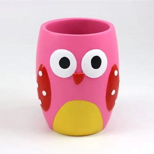 Bambini simpatici accessori da bagno in resina gufo per bambini regalo da bagno Set decorazione della casa