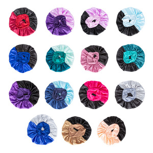 Guangzhou Wanmei Satin Shower Cap Elastic Fit For Home Bath Kitchen <b>Sleeping</b> Hat Adult Luxury Style - Product Image 5