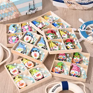 12 pz/set Summer Decor Party Supplies gnomi set da appendere in legno