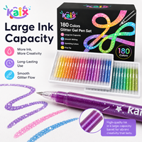 Stylo gel pailleté KAIX Super Shining à faible MOQ, 12, 24, 36, 180 couleurs, grande capacité, pour la rentrée scolaire