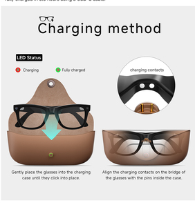 <span class=keywords><strong>Lunettes</strong></span> intelligentes <span class=keywords><strong>RayBan</strong></span> Meta Style AI avec câble de charge, assistant IA ChatGPT, enregistrement vidéo 8MP, <span class=keywords><strong>lunettes</strong></span> de voyage et d'affaires - Product Image 3