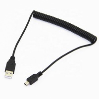 Cable de Extensión Mini USB 2.0 de Alta Calidad con Malla de Protección de Resorte, Revestimiento de PVC y Conductor de Cobre Puro para Cámara
