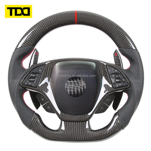 Volante de Fibra de Carbono Real TDD Compatible con Chevrolet Corvette Camaro C7 SS ZL1 - Product Image 1