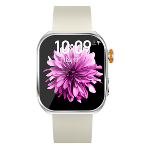 Montre connectée AMOLED carrée de 1,85 pouce, étanche 3 ATM, charge magnétique, boîtier en alliage, bracelet en silicone, écran tactile, unisexe - Product Image 1
