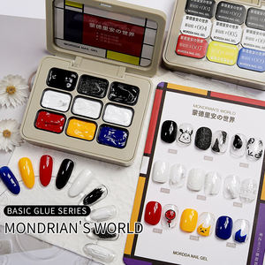 เจลทาเล็บยูวีแบบนูนลาย Mondrian's World Nine Grid Series  ผงลบลายสามมิติ - Product Image 5