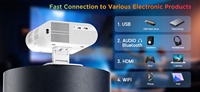 Proyector Portátil Personalizado Marca X9, Android 14 Mini, 1080P, WiFi 5G, Compatible con Smartphones, para Cine en Casa y Exteriores