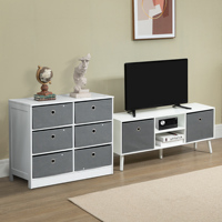 Commode de rangement avec 6 tiroirs pour chambre à coucher, armoire en tissu
