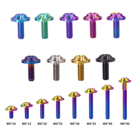 Titane Torx M6 grandes vis à tête à bride coloré TC4 GR5 alliage décoratif boulons à capuchon rotatif pour moto vélo