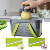 TOALLWIN Trending Handmatige Groentehakker Uiensnijder Fruit- en Groentegereedschap Mandoline Groentesnijder - Snijder - Hakker
