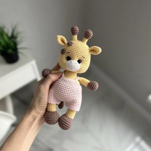 Juguete <span class=keywords><strong>de</strong></span> jirafa <span class=keywords><strong>de</strong></span> ganchillo personalizado hecho a mano <span class=keywords><strong>Amigurumi</strong></span> Bunny Chick Lovey Animal juguetes para niños - Product Image 5
