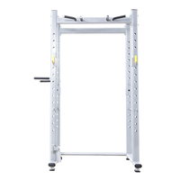 Structure de rack de musculation de qualité professionnelle avec crochets en J et supports pour bandes de résistance pour l'entraînement avec bandes de résistance