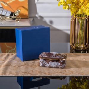 Italian 1735 High-End Tableware Ceramic Storage <b>Box</b> Rectangular Jewelry <b>Box</b> Gift Set Packaging Wholesale Factory - Product Image 4