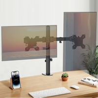 Support de moniteur VESA pour bureau, réglable en hauteur, avec bras double pour moniteur