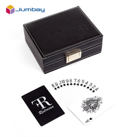 Cartes à jouer VIP personnalisées avec logo, double boîte, écologiques, recyclables, imperméables, imprimées, en plastique, boîte à couvercle rabattable en métal