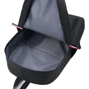 Véritable sac à dos en nylon de 14 pouces pour étudiants Sac à dos décontracté noir pour adolescents avec fermeture à glissière imperméable Design de mode - Product Image 3