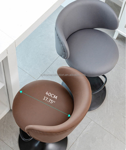 Tabouret <span class=keywords><strong>de</strong></span> <span class=keywords><strong>bar</strong></span> moderne <span class=keywords><strong>de</strong></span> luxe réglable avec dossier en fer, <span class=keywords><strong>chaise</strong></span> pivotante pour salle à manger et usage extérieur - Product Image 5