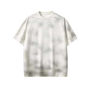 T-shirt unisexe surdimensionné en coton 100% de haute qualité avec logo personnalisé, tie-dye, streetwear vintage, effet délavé à l'acide pour hommes et femmes - Product Image 1
