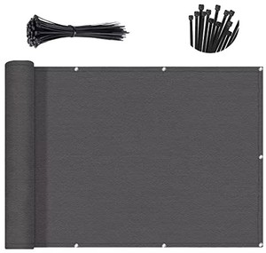 3 * 16ft Balcón Pantalla DE PRIVACIDAD Valla Cubierta Red Esgrima Malla Sombra Red Parasol a prueba de viento para Patio Valla Patio trasero Porche - Product Image 1