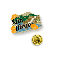 Pin de Solapa de Aleación de Zinc de Alta Calidad, Personalizado con el Sello de Florida, Esmalte Duro, Recuerdo de Viaje de Playa con Flamencos del Estado del Sol