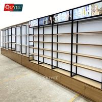 Meubles de magasin de beauté en acrylique sur mesure, armoire à perruques, éclairage LED, étagère à cheveux ventilée pour salon de beauté, extension de cheveux