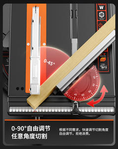 Sierra compuesta de doble propósito, sierra ingletadora para carpintería de 10 pulgadas, sierra de marco de <span class=keywords><strong>aluminio</strong></span>, cortadora de perfil de 45 grados - Product Image 3