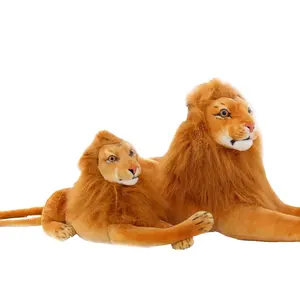 2024 Offres Spéciales Woodland Réaliste Lions Animal En Peluche Doux En Peluche Jouet Saint Valentin