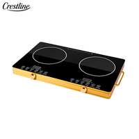 Tables de cuisson à induction pour cuisine, deux brûleurs, cuisinière électrique en céramique infrarouge