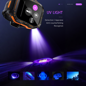 वाटरप्रूफ यूव फ्लैलाइट आउटडोर खेल स्मार्ट घड़ी पुरुषों v79 पहनने योग्य उपकरण इंटेलेigente aac Bt कॉल 3tam सही डाइविंग स्तर कलाई - Product Image 2