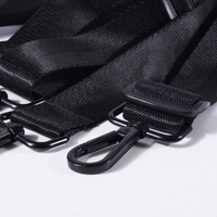 Sangle d'épaule personnalisée en nylon noir imprimé pour sacs, sacs à dos, sacs à main