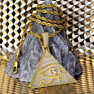 KRKC Kalung Mata Fainty Kustom, Perhiasan Besar Mawar Berlapis Emas 925 Perak Murni Mata Turki Yunani Kalung Mata Jahat - Product Image 3