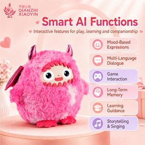 Peluche de monstruo bestia rosa AI con alas de murciélago, 3 modelos, clon de voz ChatGPT con memoria a largo plazo, más de 50 idiomas, 2.4G - Product Image 2