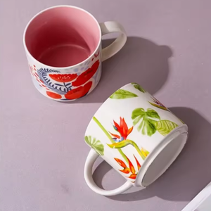 Mug à thé en céramique fait main de 450 ml, haute qualité, design de logo personnalisé, pour la maison, le bureau, le petit-déjeuner, les flocons d'avoine, passe au lave-vaisselle et au micro-ondes, excellent - Product Image 5