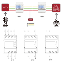 Medidor de Panel Digital Trifásico EM4372 con Certificación CE, Comunicación Modbus RTU, Medidor de Energía Eléctrica Inteligente Bidireccional 5(65)A